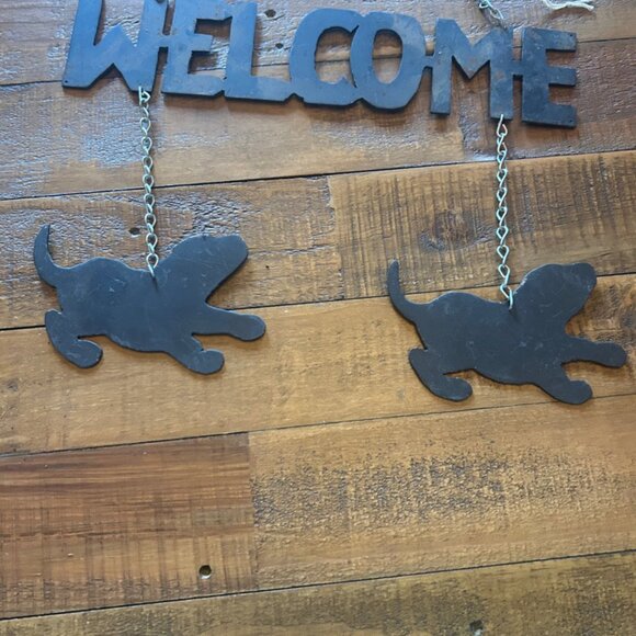 Wrought Iron Vintage Welcome Sign Wind Chime - Picture 4 of 6